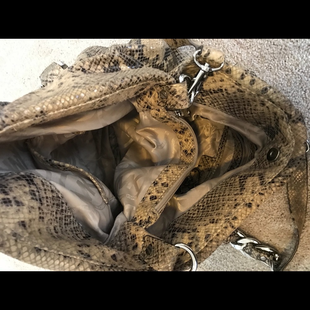 Michael Kors Embossed Python Leather Tote Bag - image 5